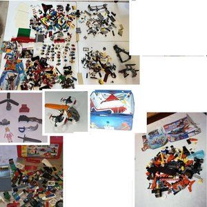 HUGE Lego Lot Star Wars Bin Brickmaster Bionicle Red tub Mixed Parts MINIFIGURES